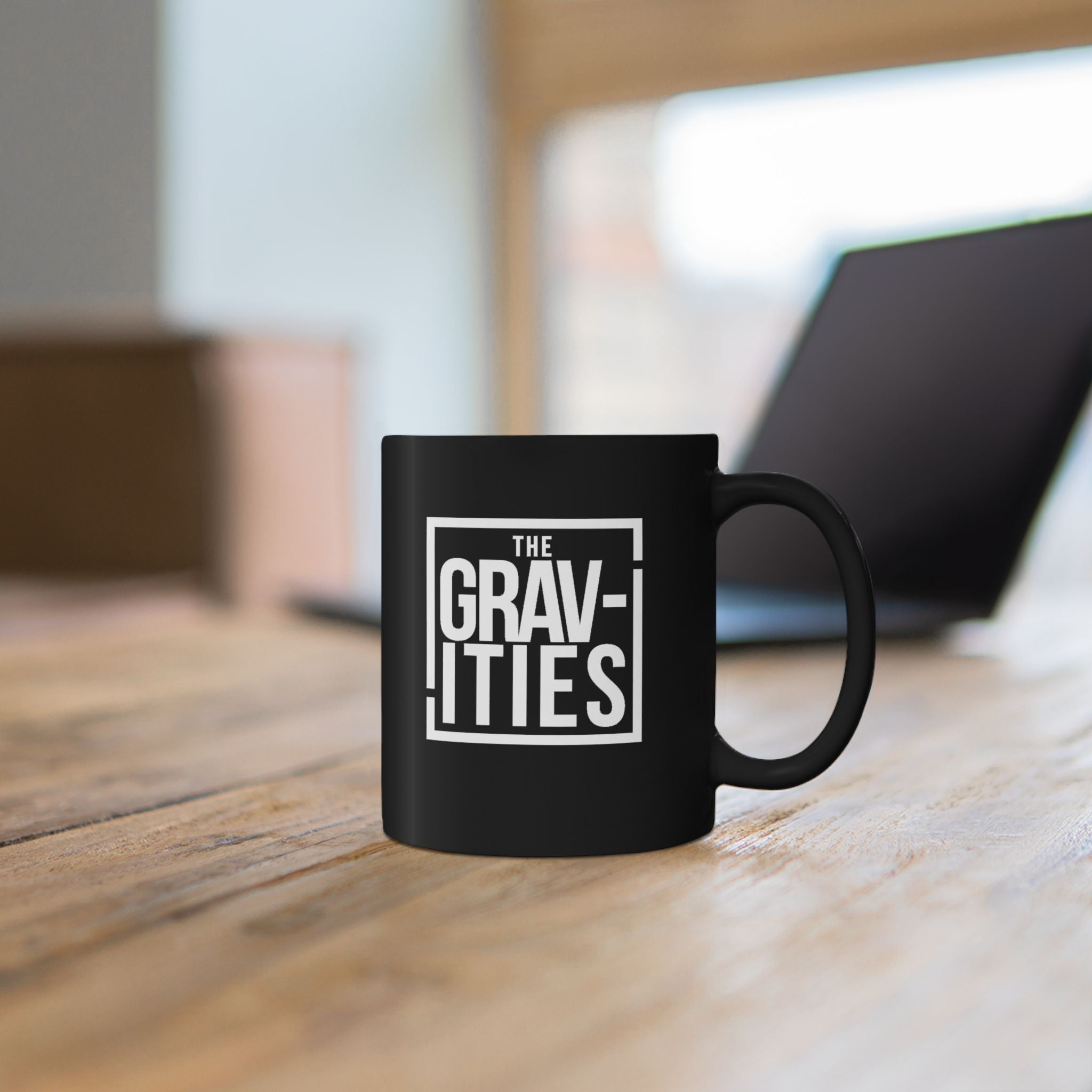 The Gravities White Logo Black Mug | Soul-Funk Band Merch | 11oz & 15oz