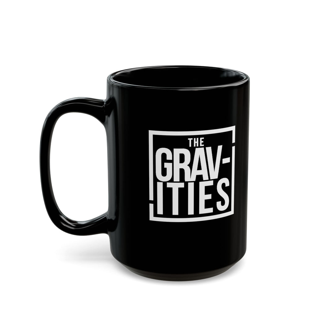 The Gravities White Logo Black Mug | Soul-Funk Band Merch | 11oz & 15oz