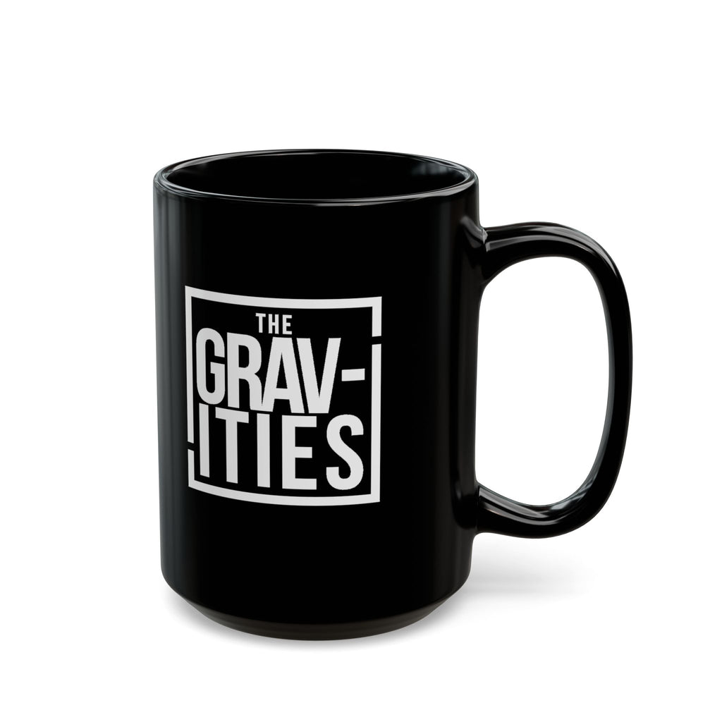 The Gravities White Logo Black Mug | Soul-Funk Band Merch | 11oz & 15oz