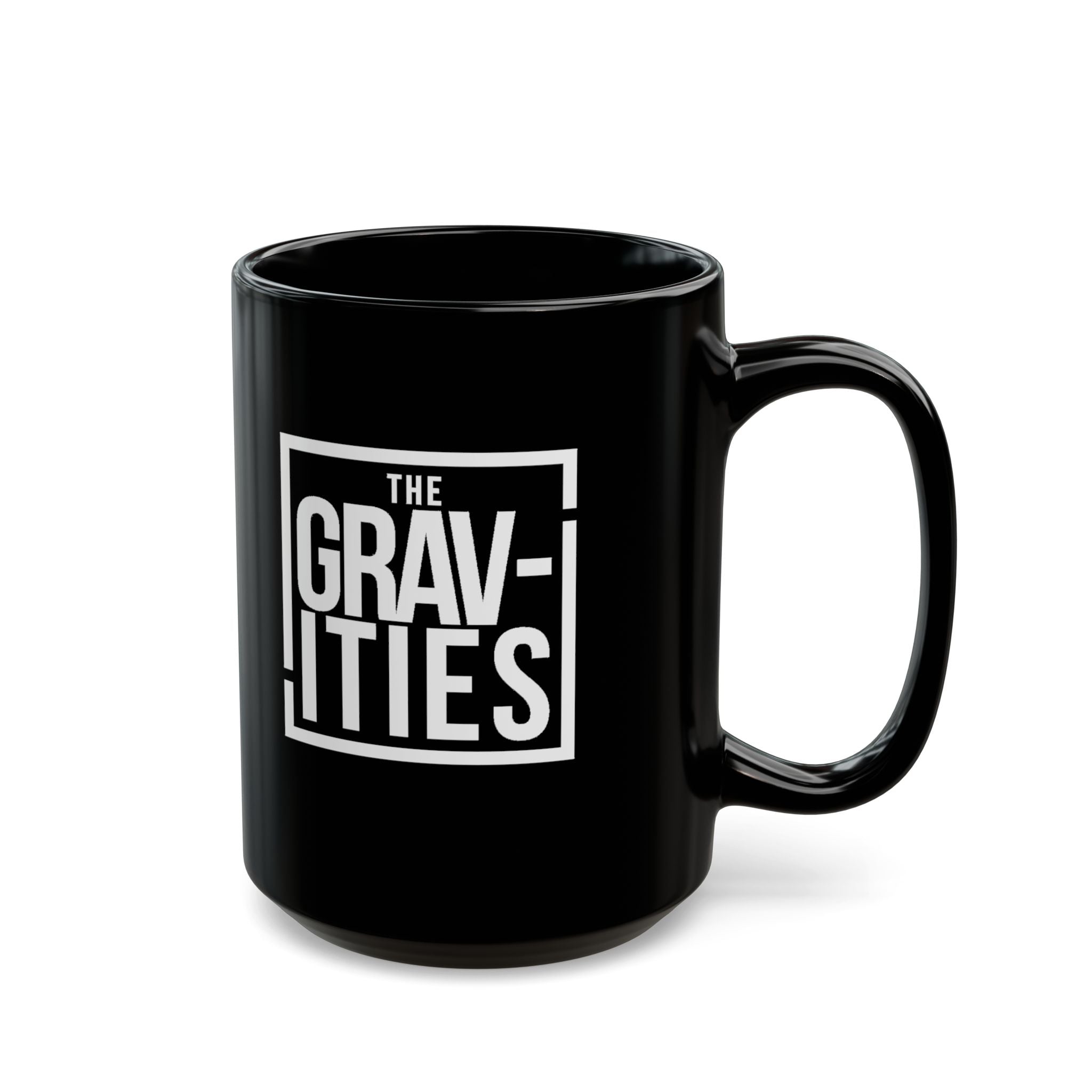 The Gravities White Logo Black Mug | Soul-Funk Band Merch | 11oz & 15oz