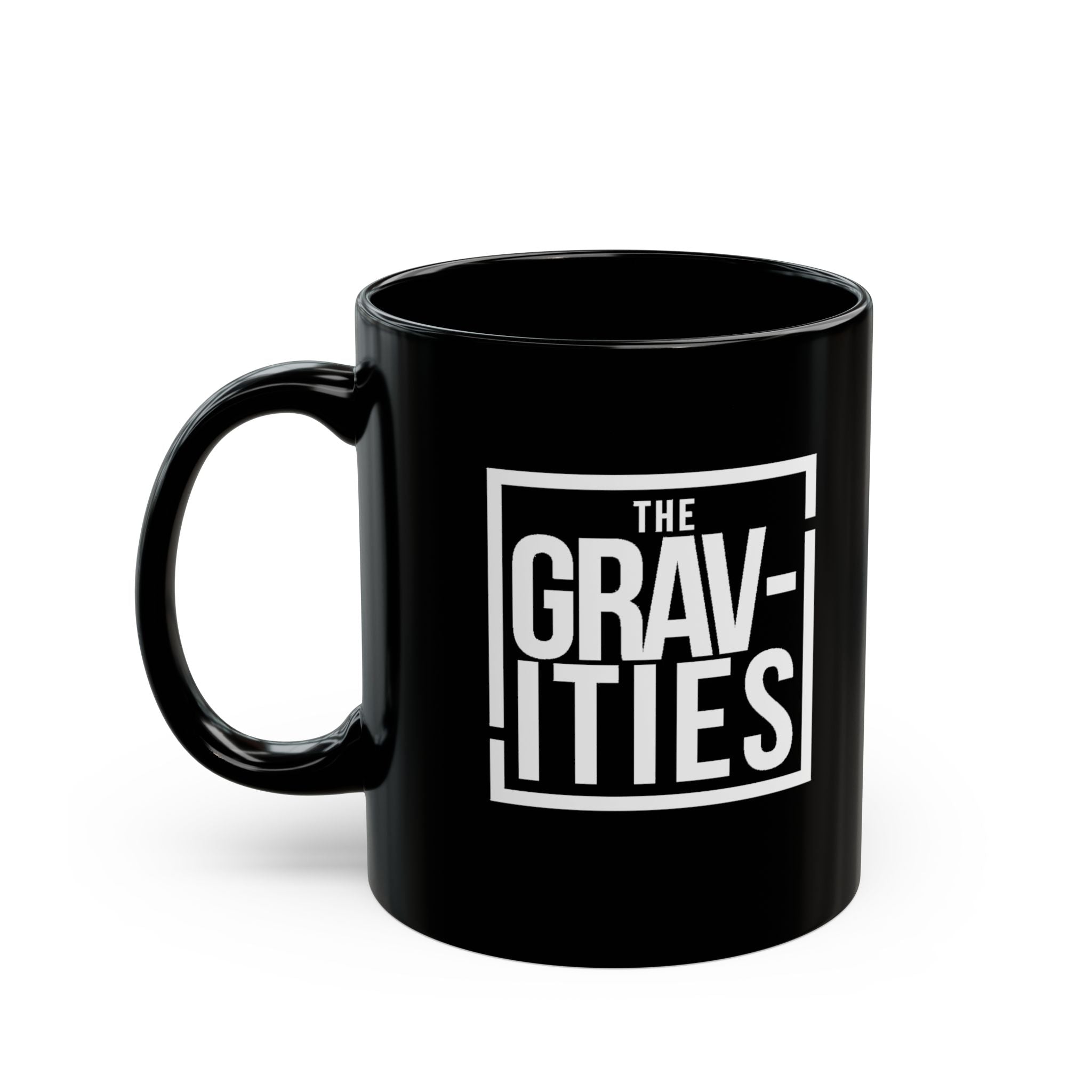 The Gravities White Logo Black Mug | Soul-Funk Band Merch | 11oz & 15oz