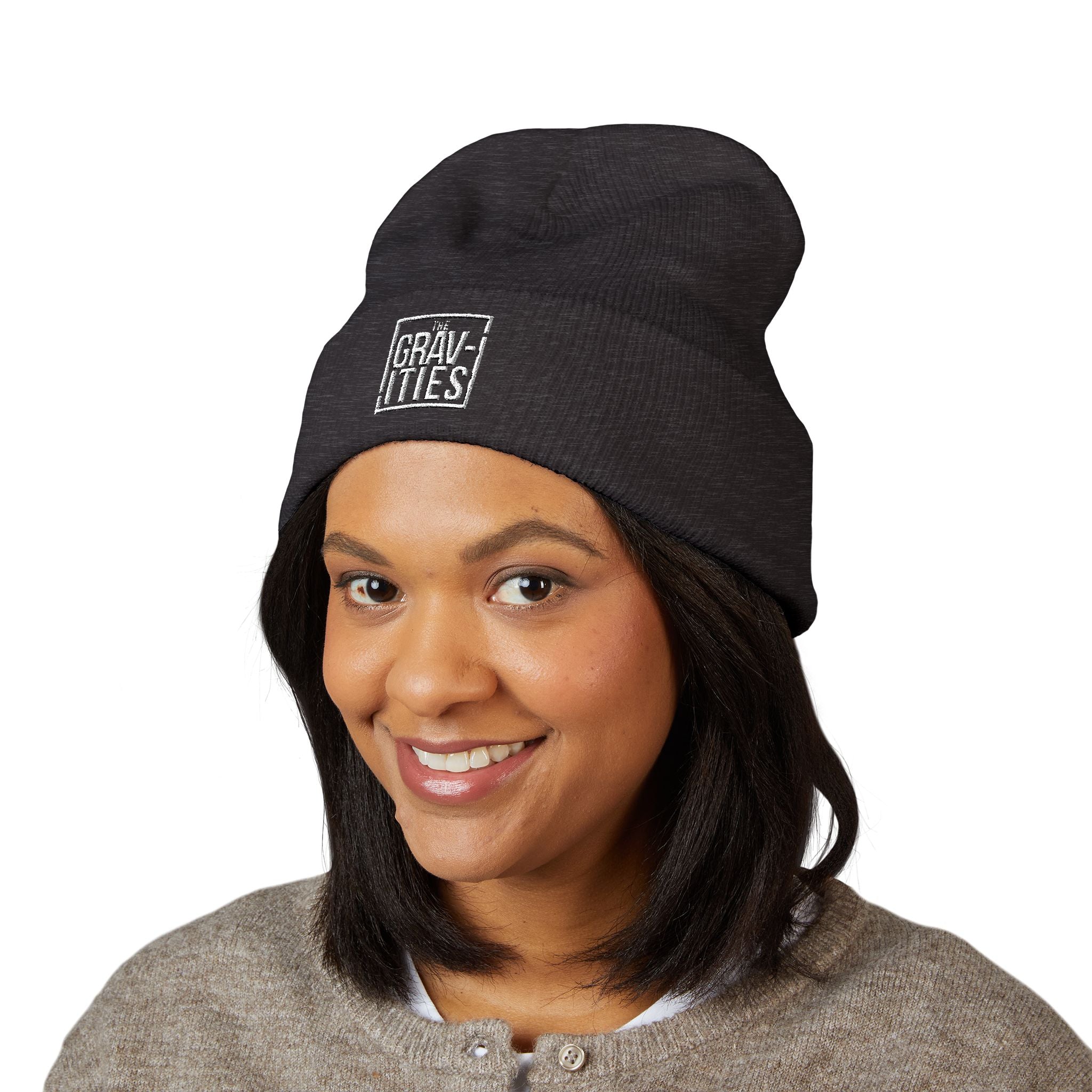 The Gravities White Logo Beanie | Soul-Funk Band Merch | San Diego